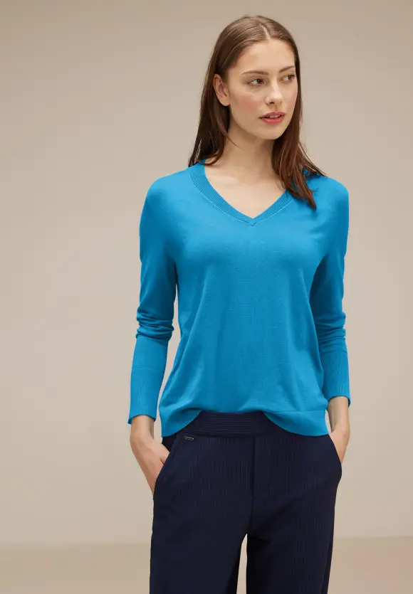 Street One Pullover mit V-Ausschnitt