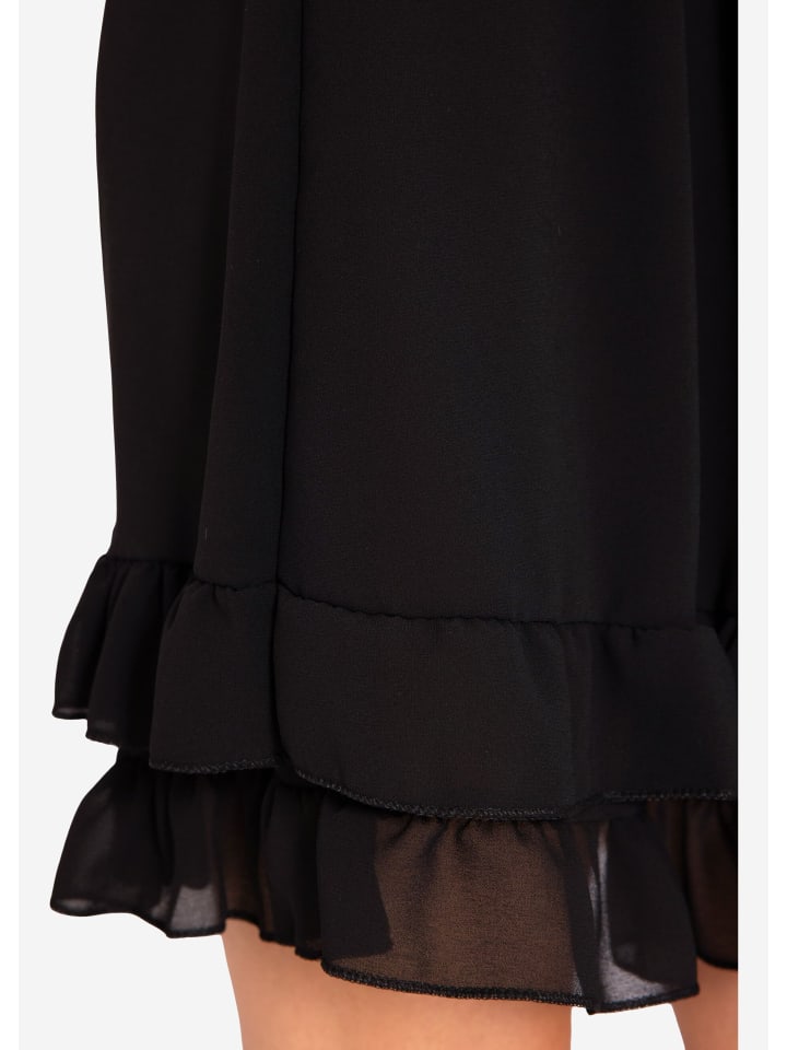 SASSYCLASSY Volants Rock mit Rüschen in schwarz günstig kaufen
