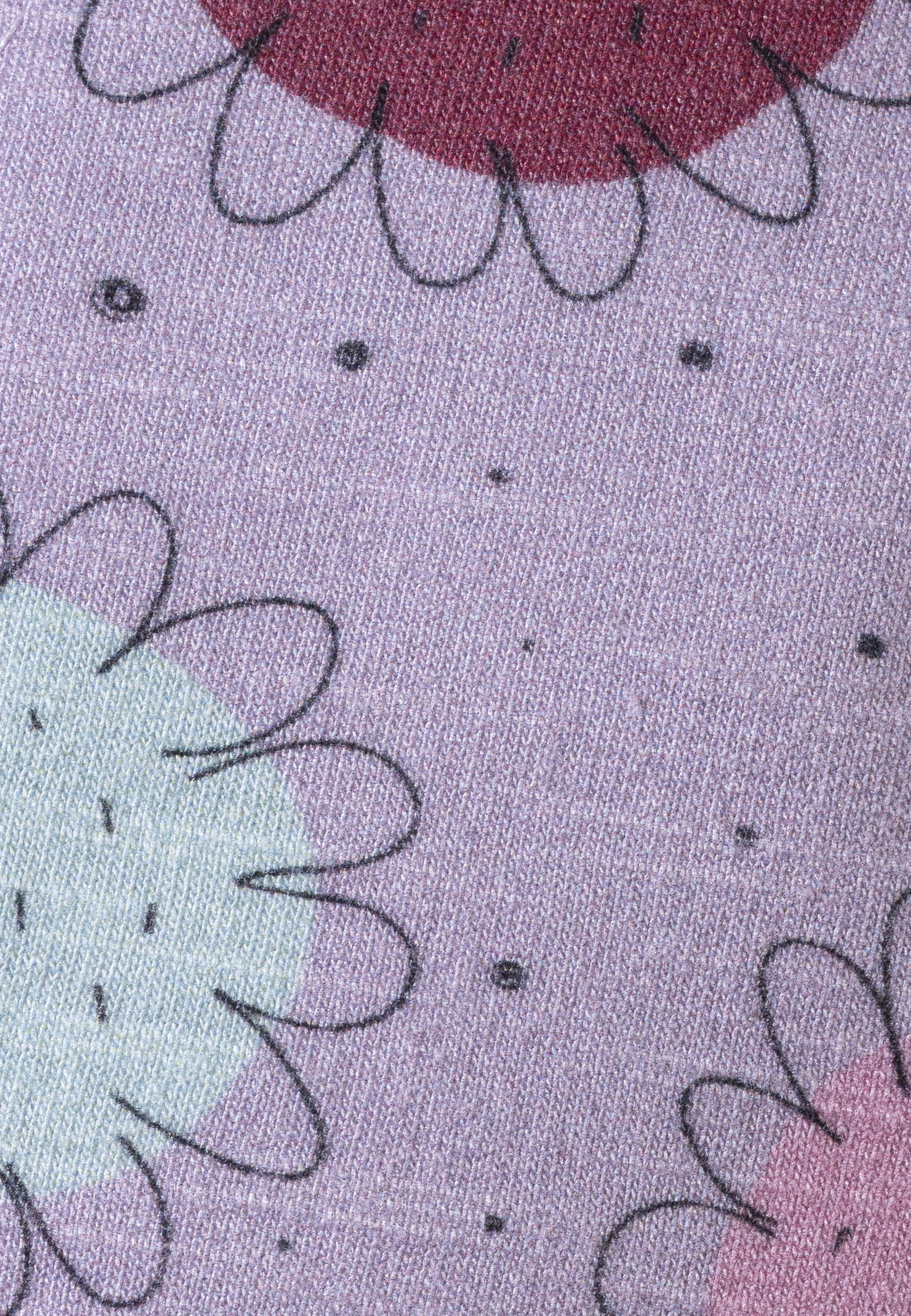 Baseballcap bedruckt mit bunten Blumen in flieder