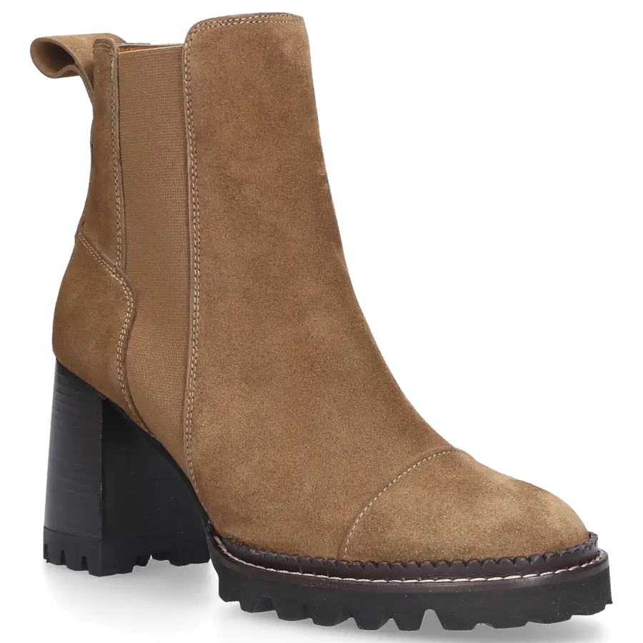 SEE BY CHLOÉ - Chelsea Boots SB33081 Veloursleder - beige