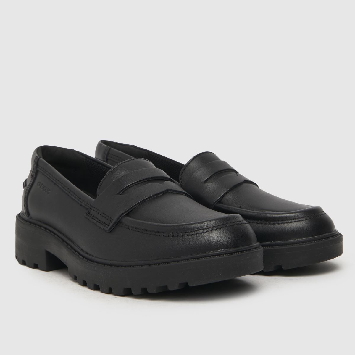 Geox svarta Casey loafers flickor juniorskor