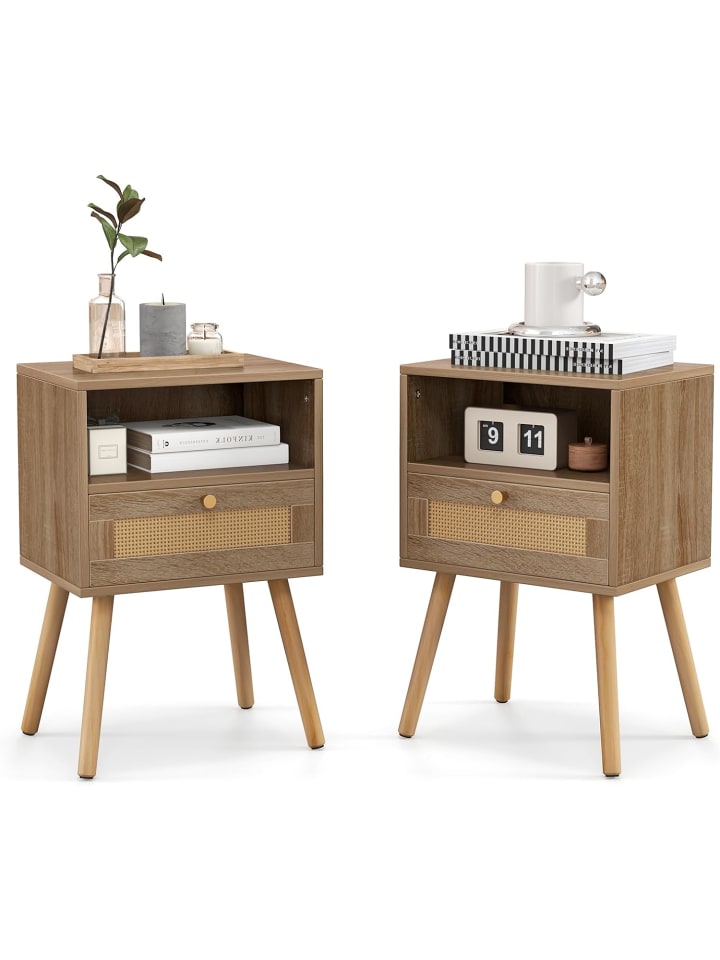 COSTWAY Nachttisch 2er Set 40x30x61cm in Hellbraun günstig kaufen onesize