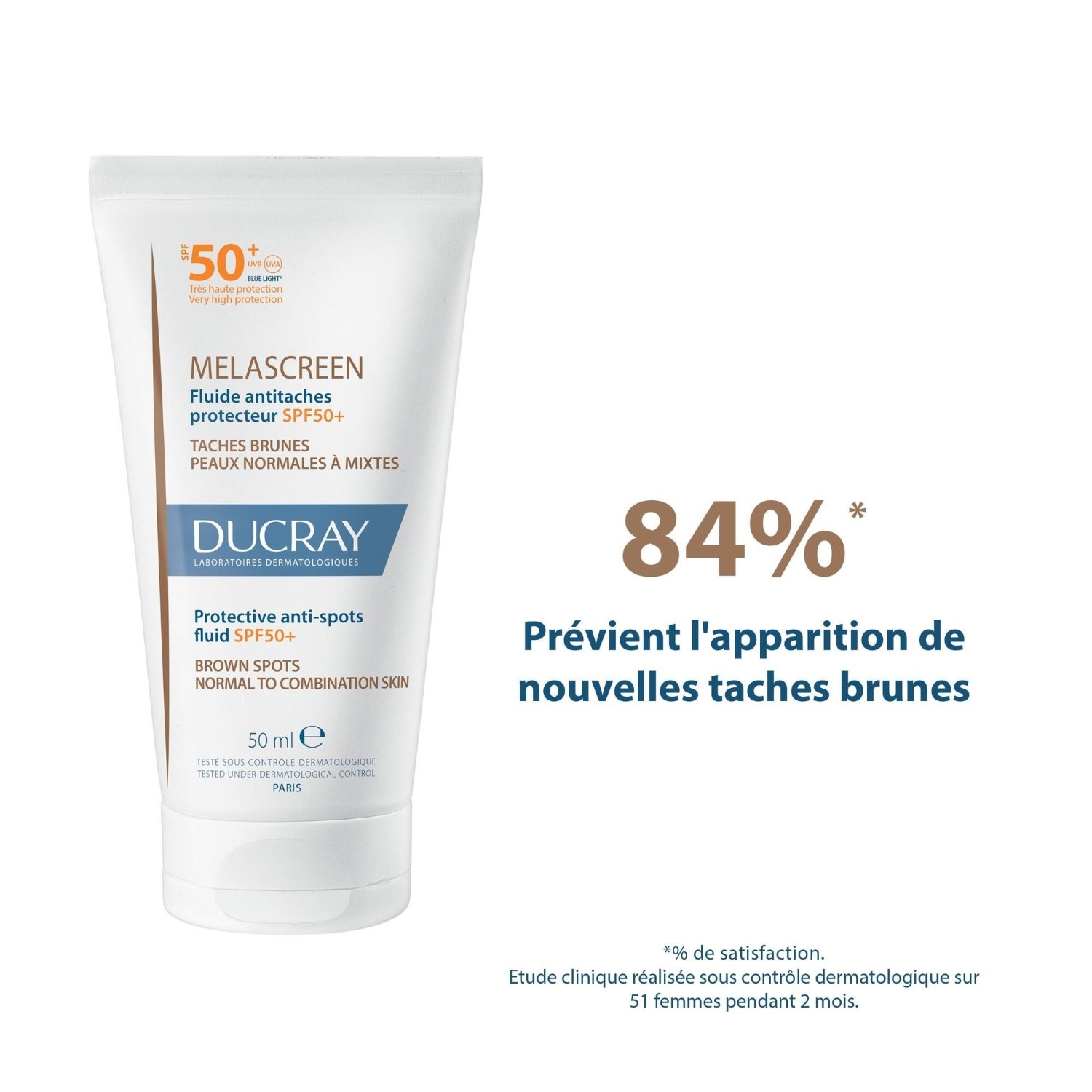 Ducray aizsargājošs prettraipu šķidrums SPF50+