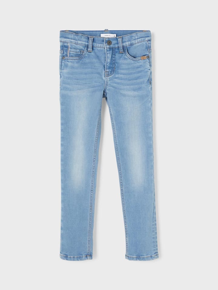 name it Stretch Jeans Slim Fit NKMTHEO in Hellblau günstig kaufen