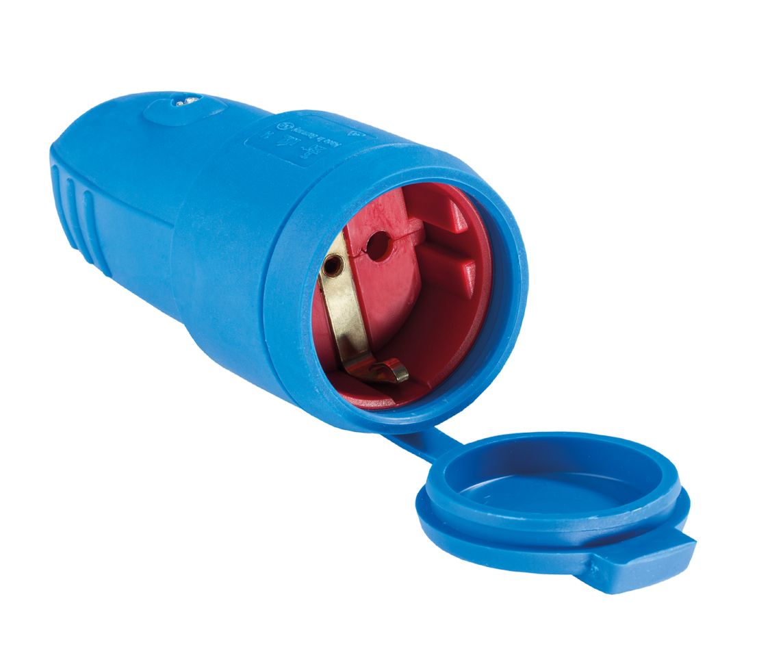 Schwabe 62411 Gummi-Gegenstopfen 230V/16A IP44 Blau