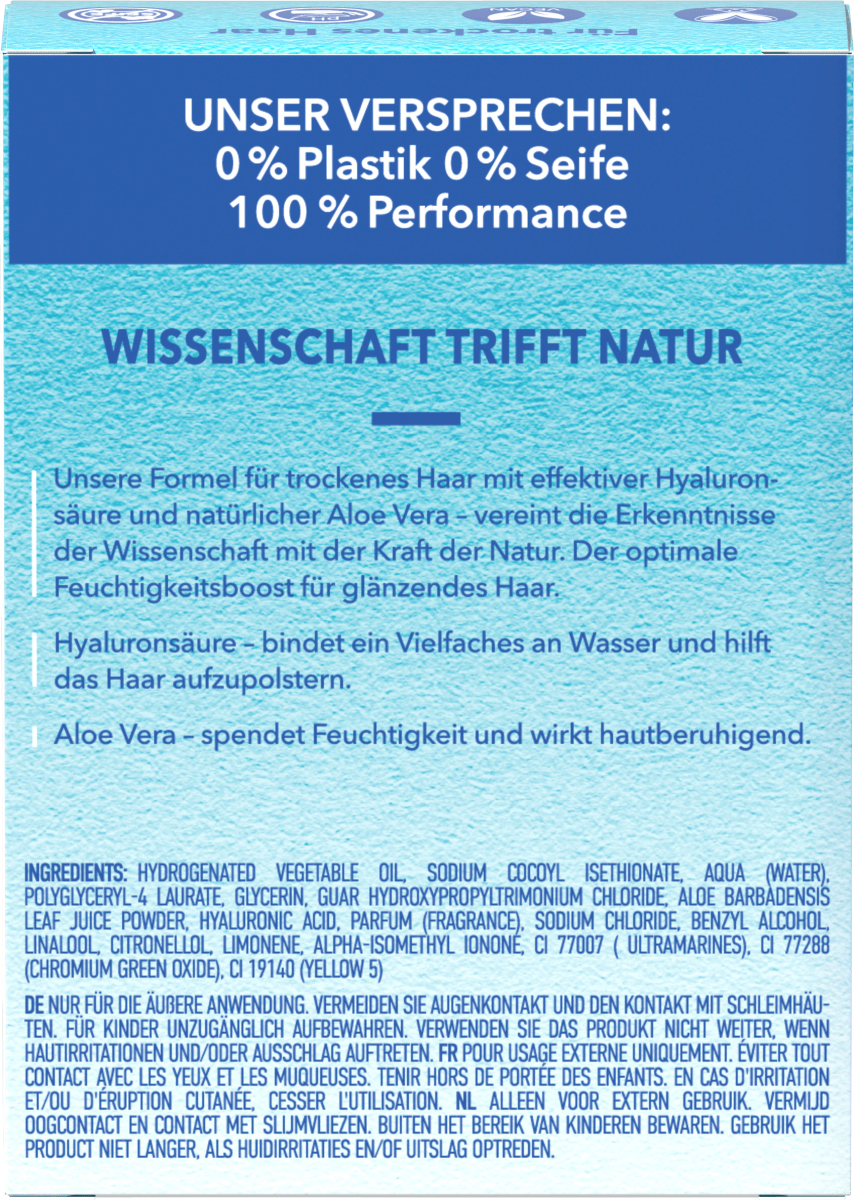 Festes Shampoo Hydro mit Hyaluron, 80 g