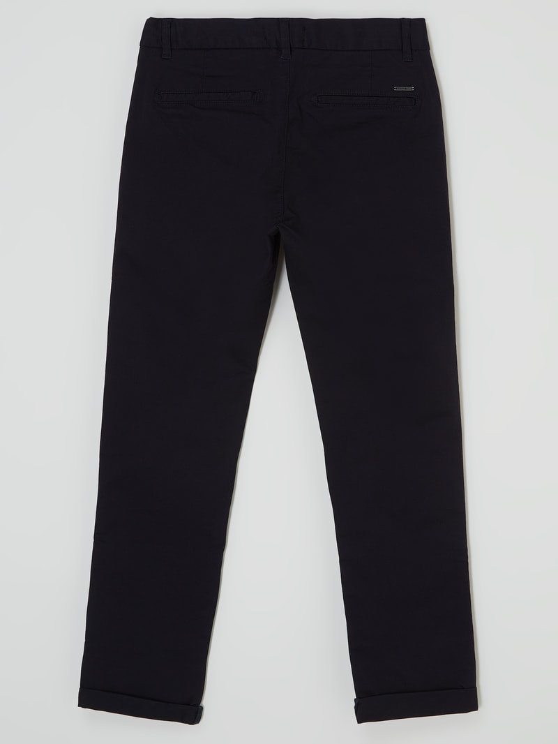 Slim Fit Chino mit Stretch-Anteil in marineblau
