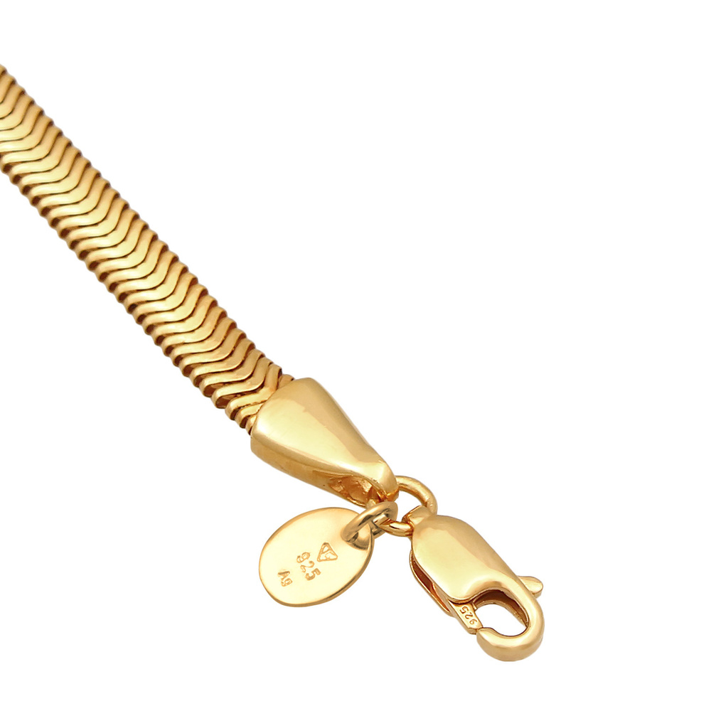 Elli PREMIUM Elli PREMIUM Bracelet Chaîne de serpent plate et élégante pour dames en argent st Bracelet