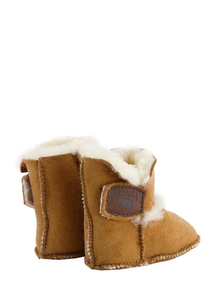 Warmbat Hausschuhe Hay Baby Bootie in Cognac günstig kaufen
