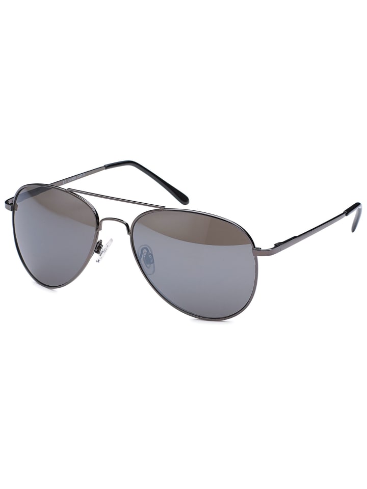 styleBREAKER Piloten Sonnenbrille in Anthrazit / Grau getönt günstig kaufen onesize