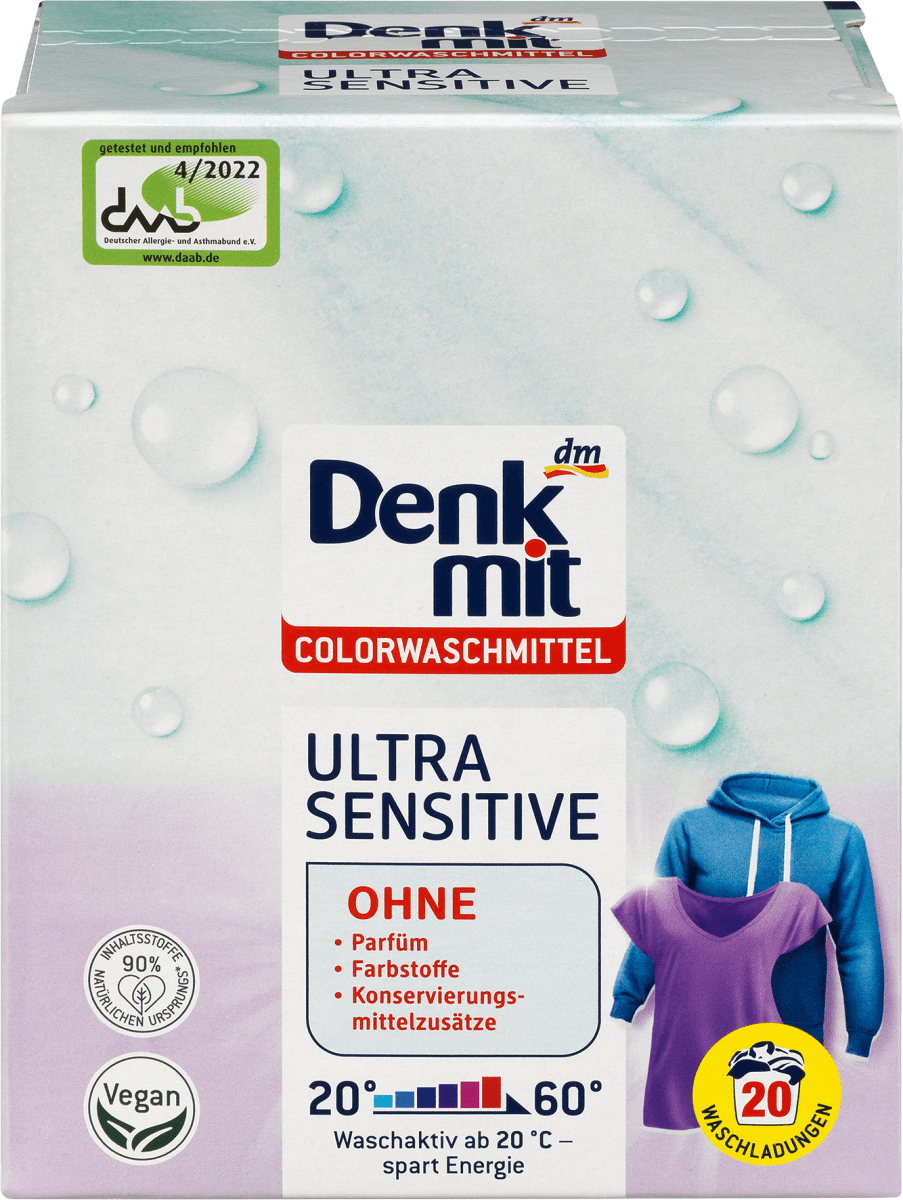 Colorwaschmittel Pulver Ultra Sensitive, 20 Wl