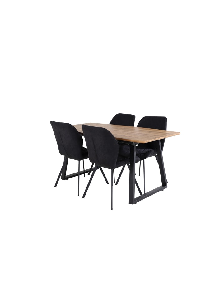 ebuy24 Essgruppe Inca 46 Schwarz 85 x 160 cm günstig kaufen onesize