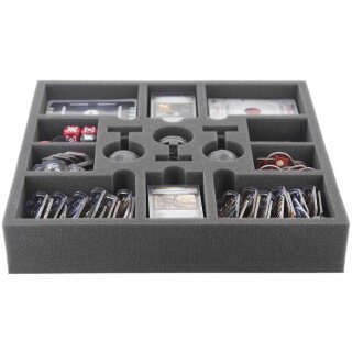 Feldherr 285 mm x 285 mm x 50 mm Schaumstoffeinlage mit 13 Fächern für Brettspiele