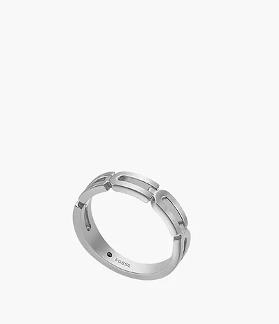 Fossil Ring Heritage D-Link Chain Edelstahl