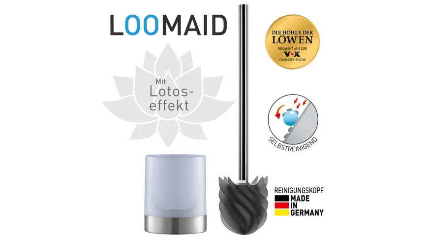 Loomaid Silikon WC-Bürste mit Lotuseffekt anthrazit
