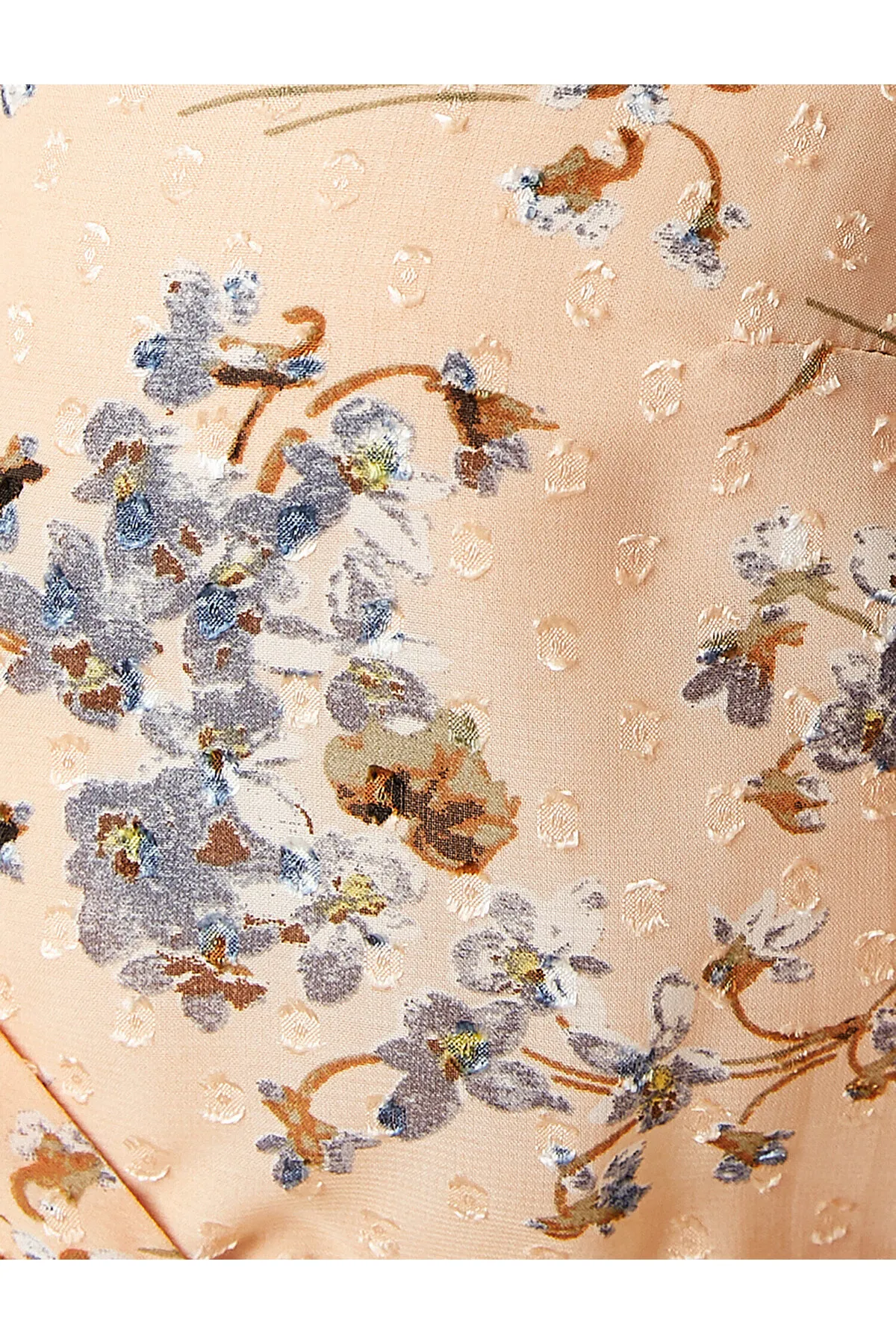 Koton  Geblümtes Rüschenkleid mit Ballonärmeln