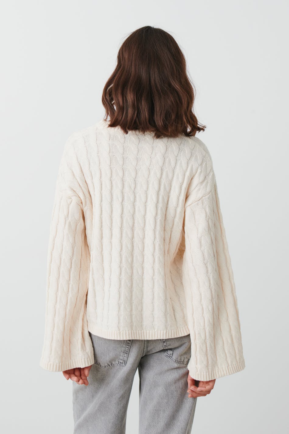 Knitted cable sweater