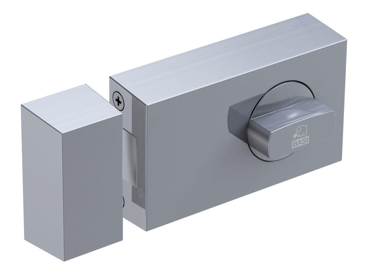 Basi KS500-70 Kastenschloss (käntig) Silber-SS