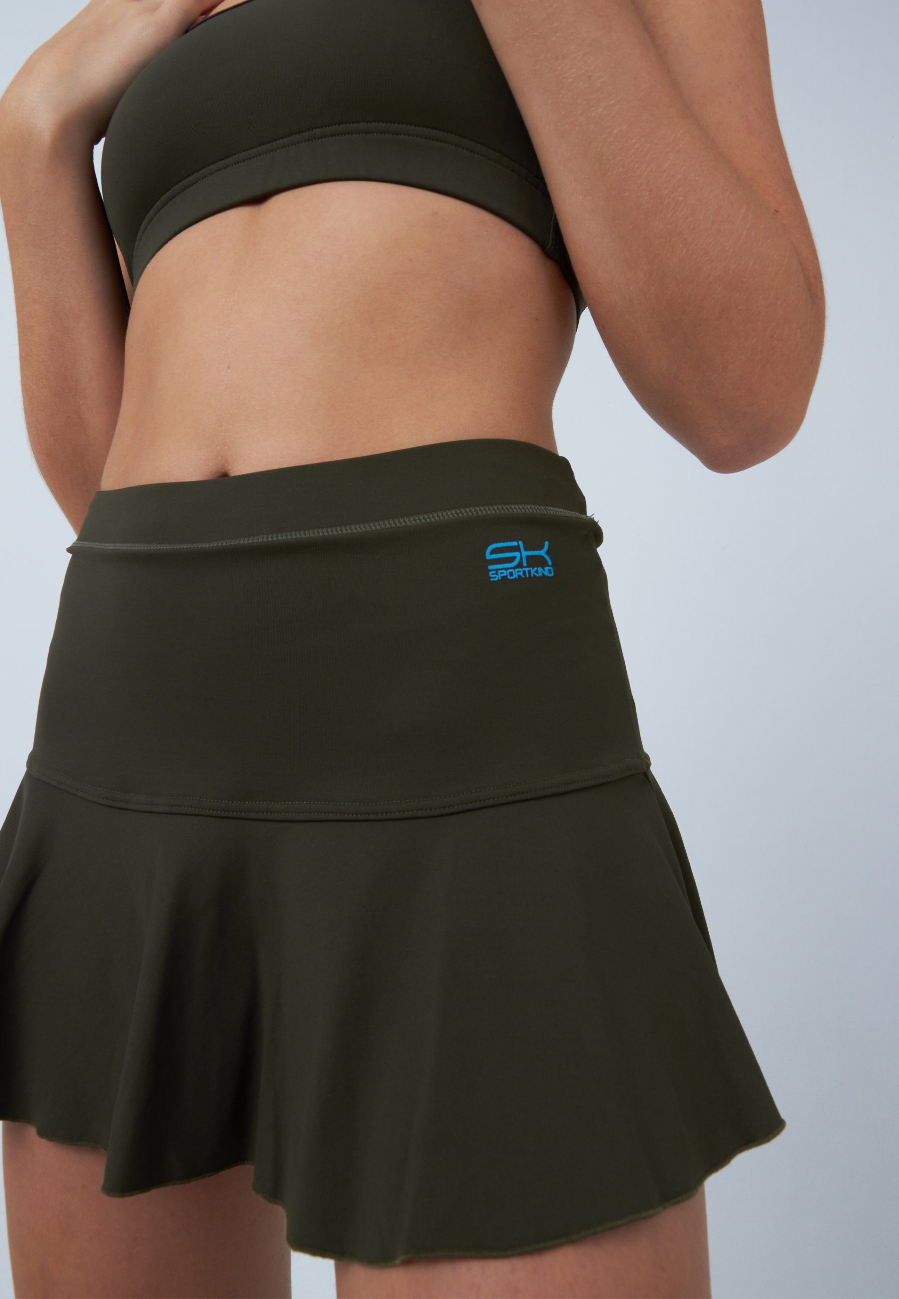 SPORTKIND Tennisrock Glockiger Tennis Skort Mädchen & Damen khaki