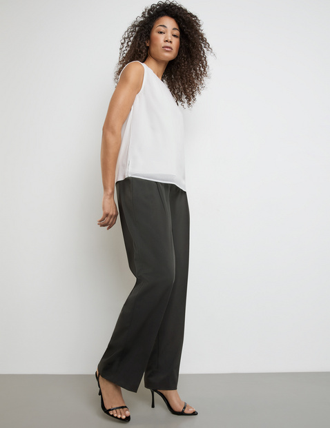 Blusentop mit Chiffon-Layer