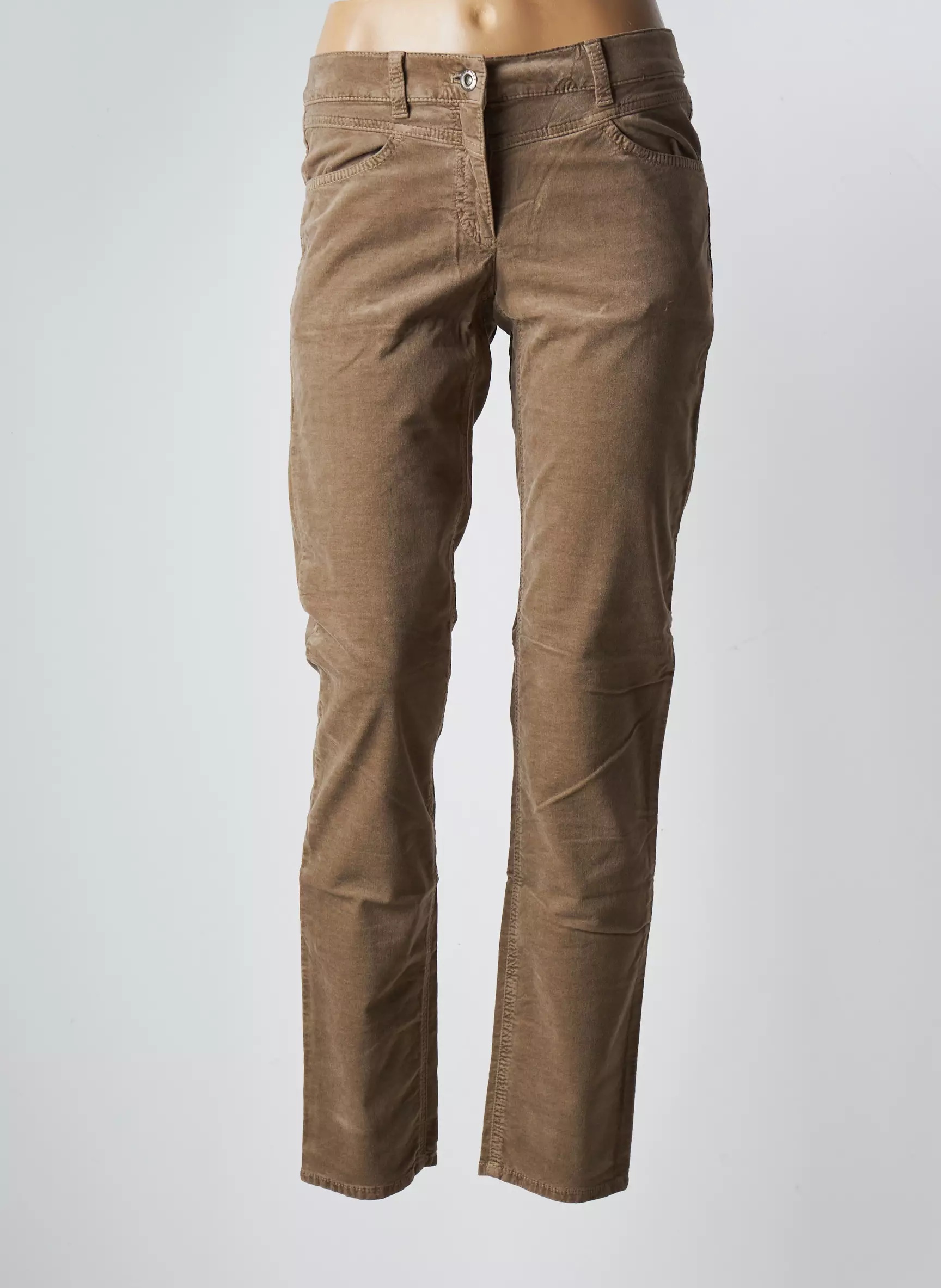 Gerry Weber Pantalons Slim Femme couleur marron