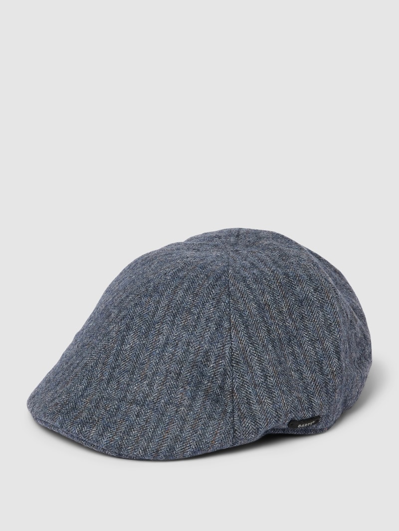 Schiebermütze mit Strukturmuster Modell 'MR. MITCHELL' in blau