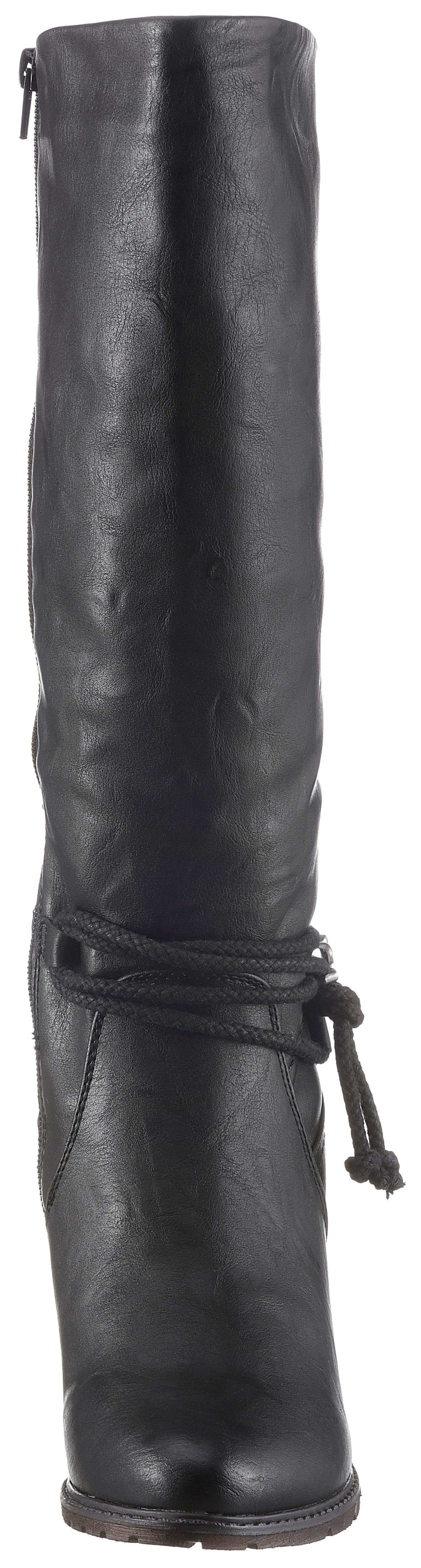 Rieker Stiefel mit Zierbänder, XL-Schaft