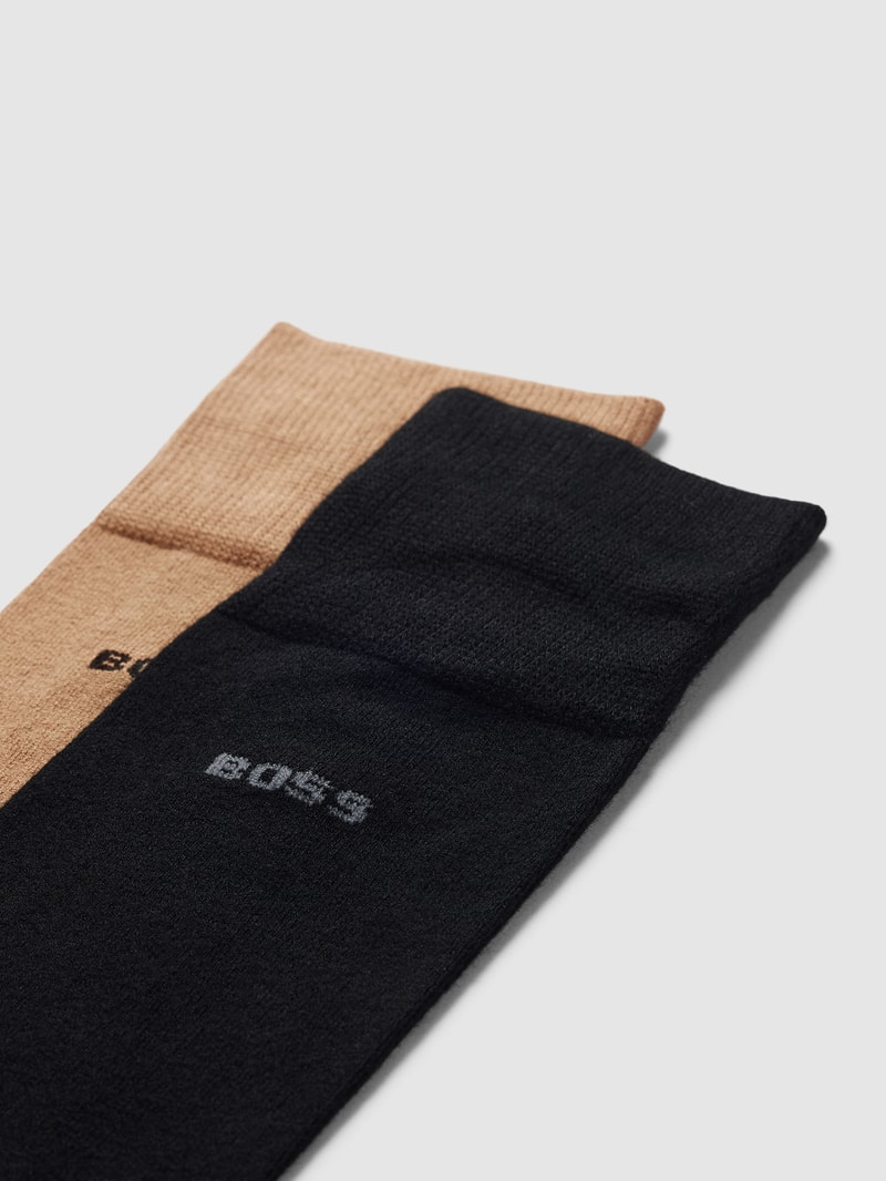 Socken mit Label-Detail im 2er-Pack in camel