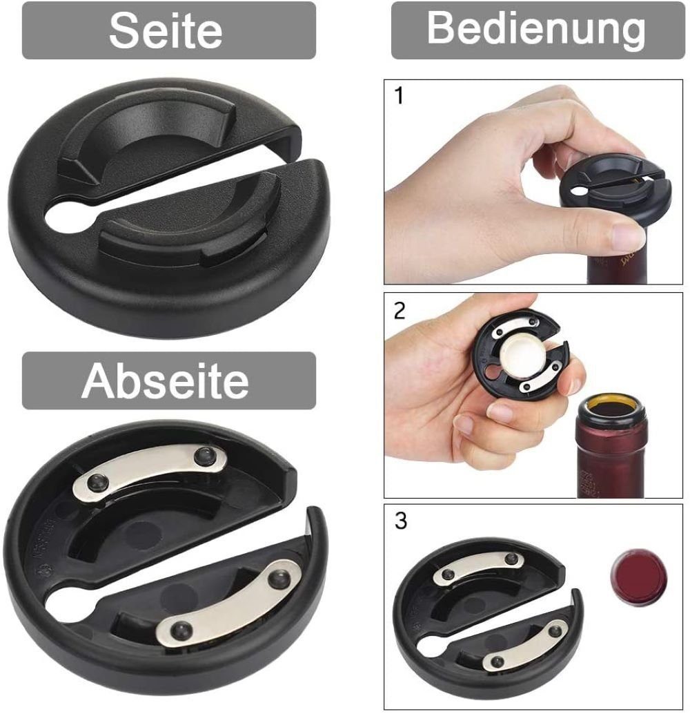 Anpro Korkenzieher Anpro Elektrischer Korkenzieher Set, (Set), 304 Edelstahl, mit Folienschneider, Vakuum Stopper Und Ausgießer