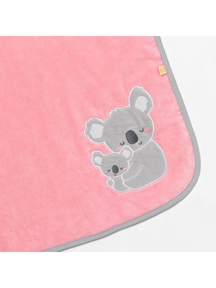 Schlummersack Frottee Badeponcho in Rosa-Weiß günstig kaufen