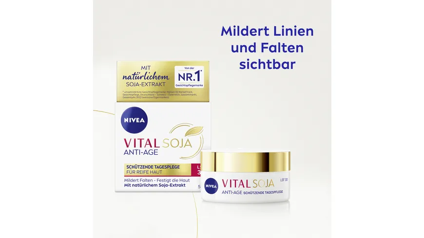 NIVEA VITAL Soja Anti-Age Schützende Tagespflege für Reife Haut LSF30 50 ml