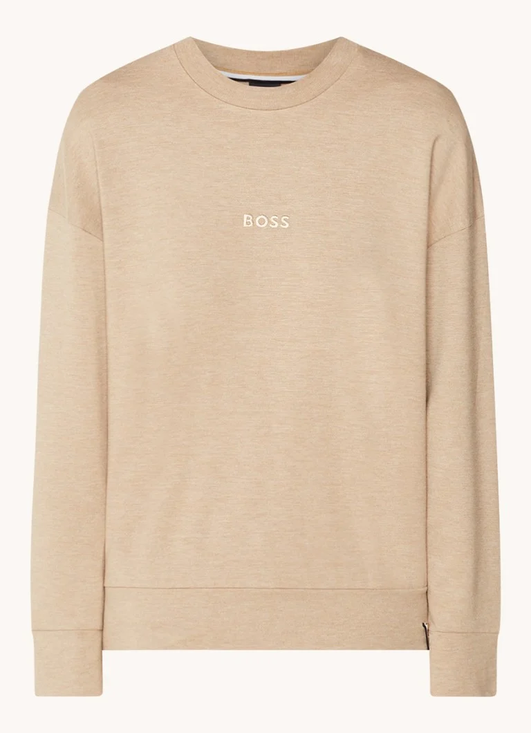 Pulover HUGO BOSS Select Lounge cu logo brodat