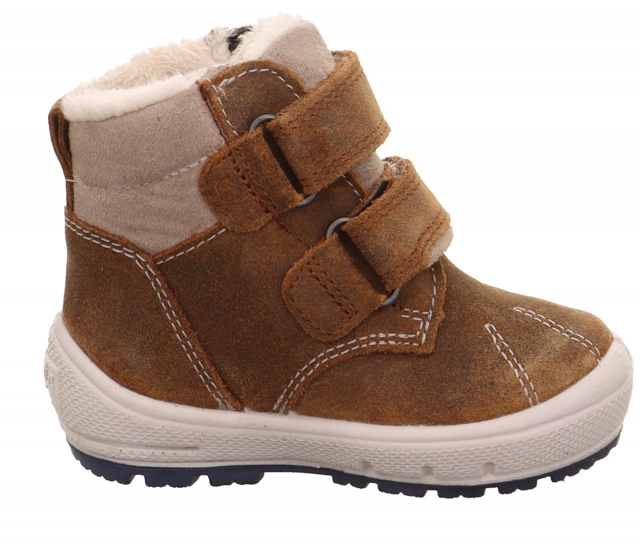GROOVY - Braun/Beige Boots mit Klettverschluss
