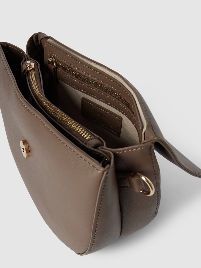 Handtasche mit Label-Details Modell 'Bigs' in taupe