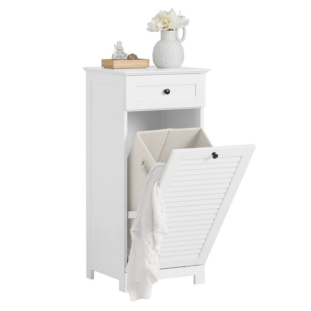 SoBuy Wäscheschrank BZR73 mit ausklappbarem Wäschesäcken Wäschesammler Wäschetruhe Badschrank