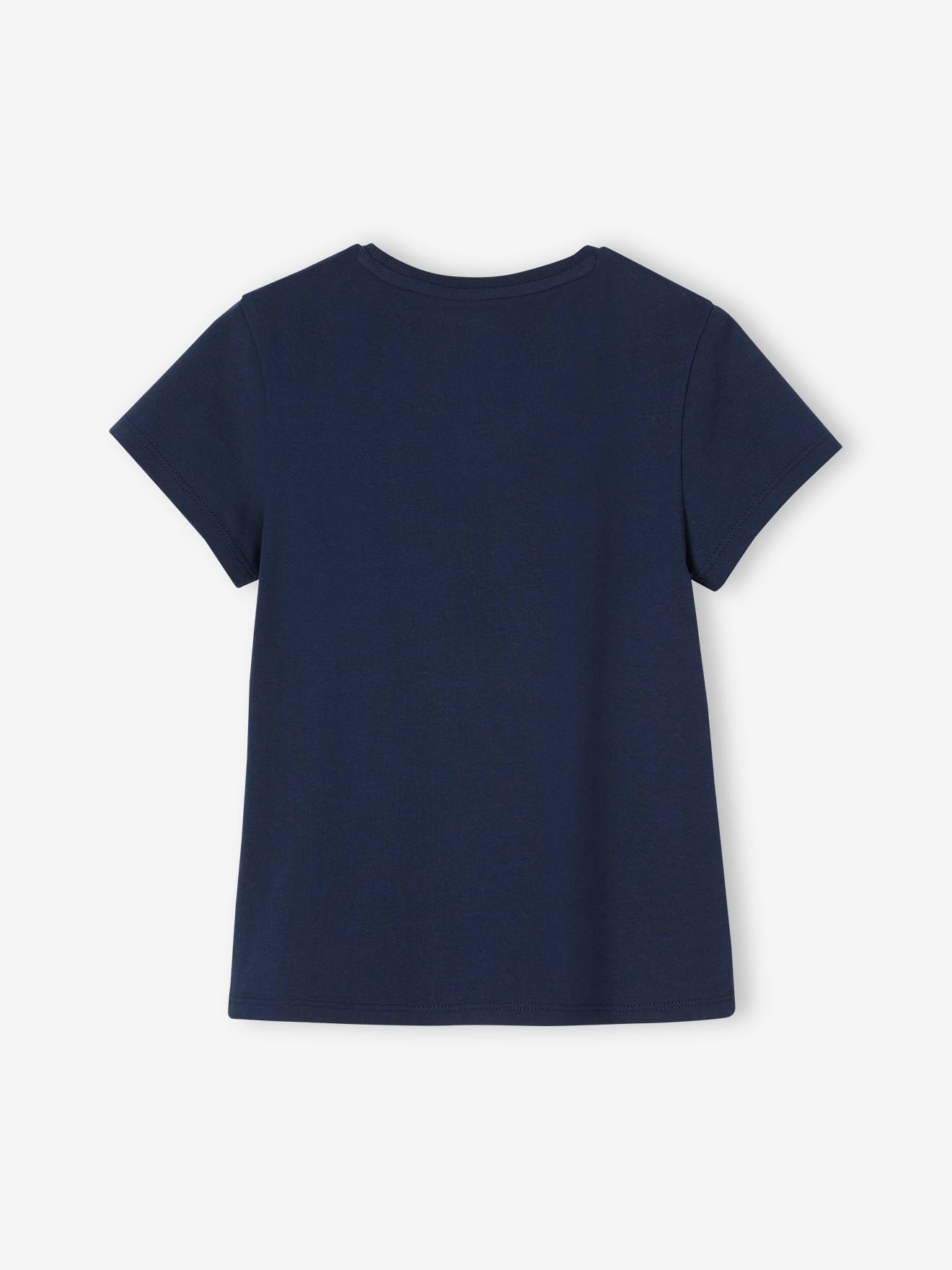 Vertbaudet 3er-Pack Mädchen T-Shirts, Glanzdetails BASIC Oeko-Tex - himbeer