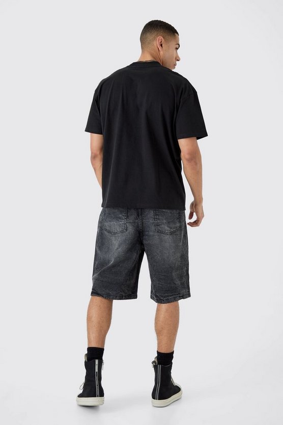 Schwarze Denim Jorts