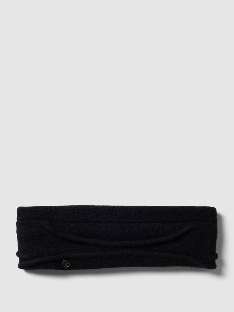 Stirnband mit Label-Applikation in schwarz