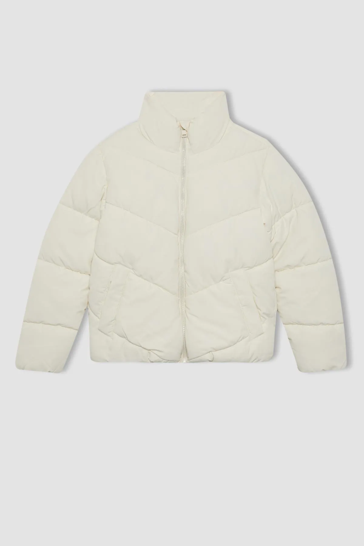 DeFacto  Wasserabweisende, mit Fleece gefütterte Pufferjacke für Mädchen mit Stehkragen A0836a823au