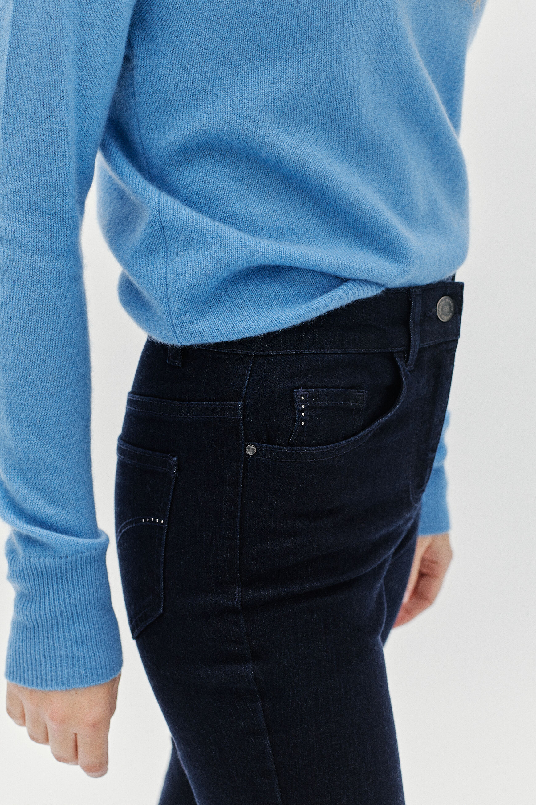 pull zofia 100% cachemire bleu femme