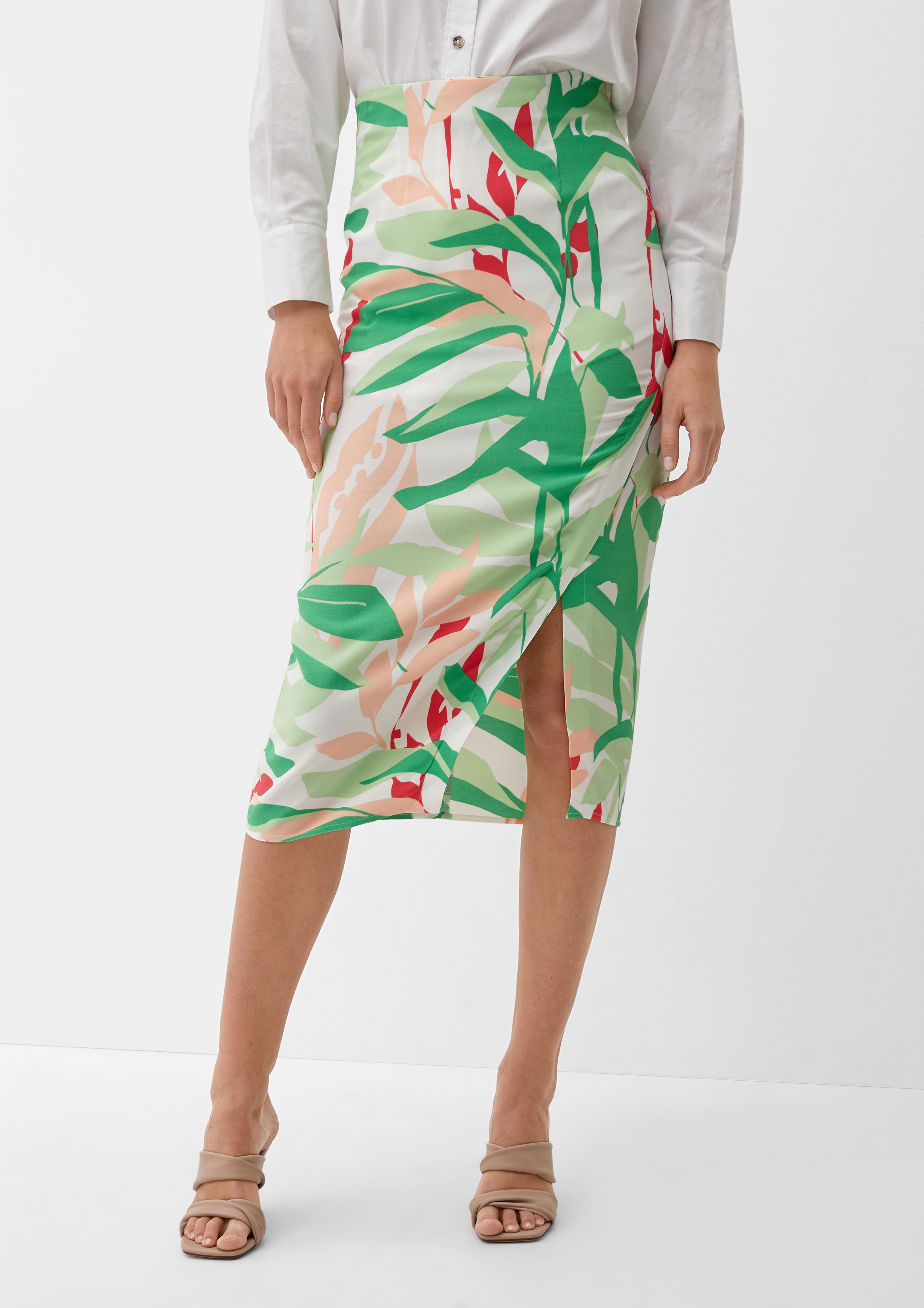 Midi-Rock mit Allover-Print  2130244-02A1