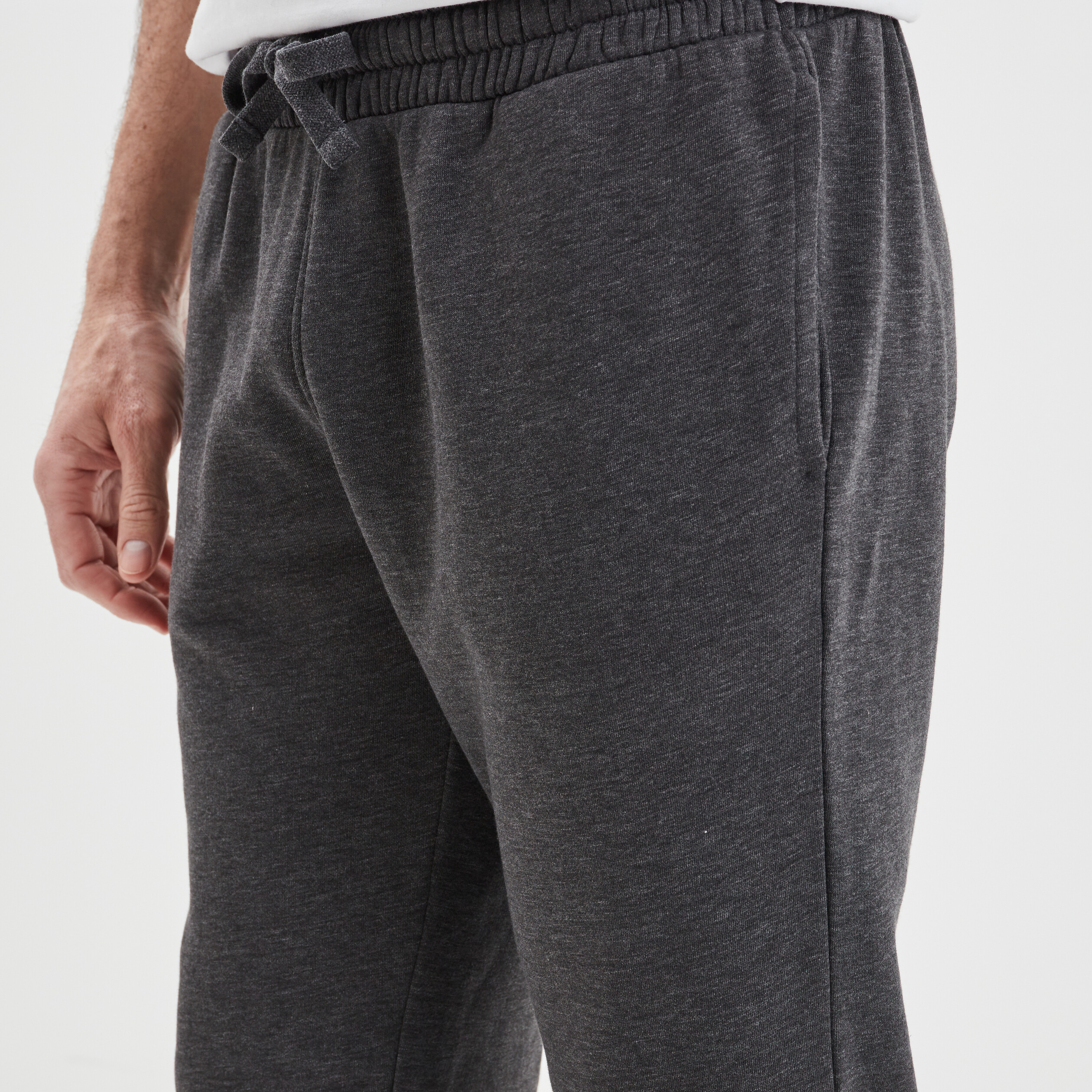 Jogging droit molleton gris foncé homme | La Halle