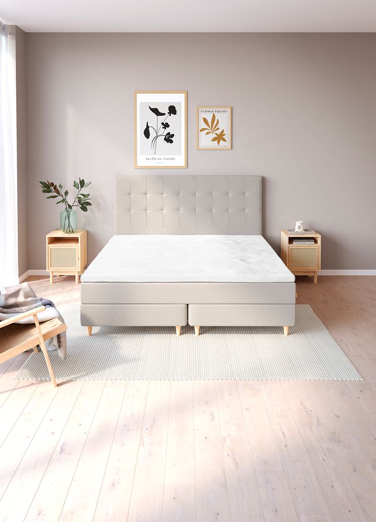 NEVLA GC5 złote Łóżko kontynentalne 150x200 NEVLA GC5 piaskowe-91 DREAMZONE