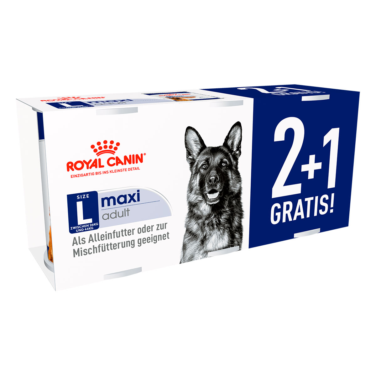 Royal Canin 2+1 gratis SHN Maxi Adult Loaf 410g bei ZooRoyal