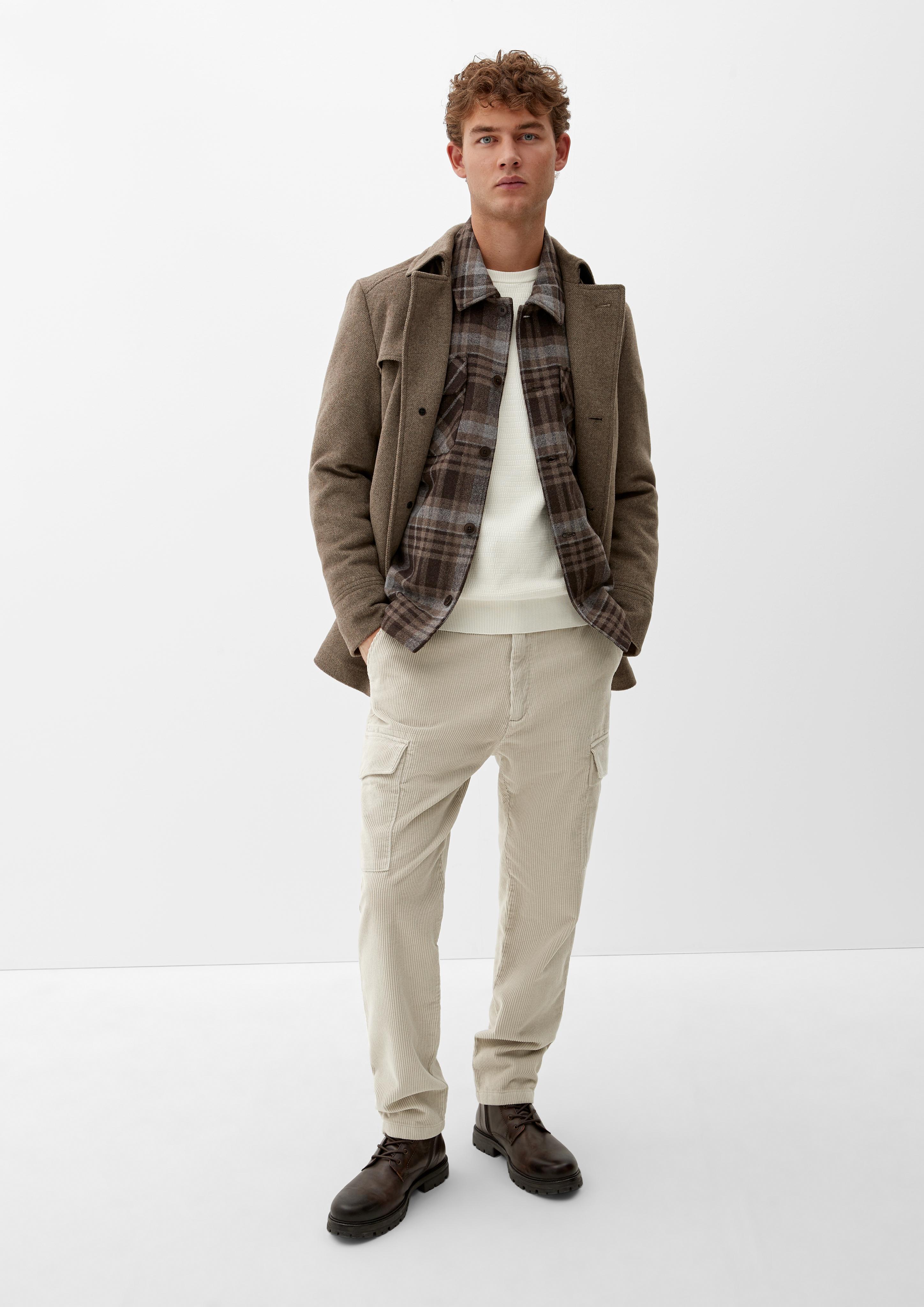 Relaxed: Cordhose mit Cargotaschen  2121882-8030