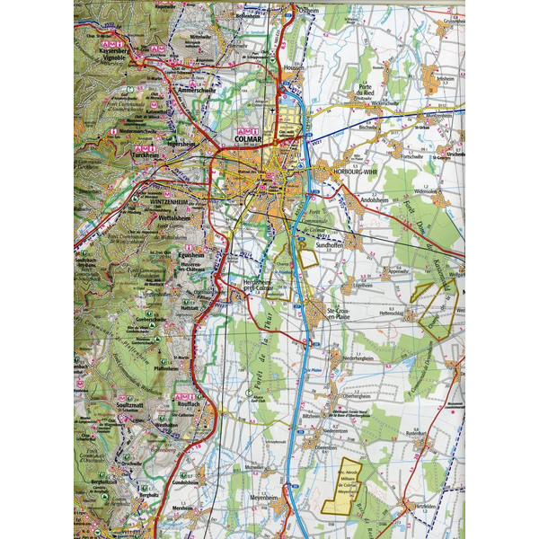 Colmar Mulhouse Bâle 1:100 000 - Karte