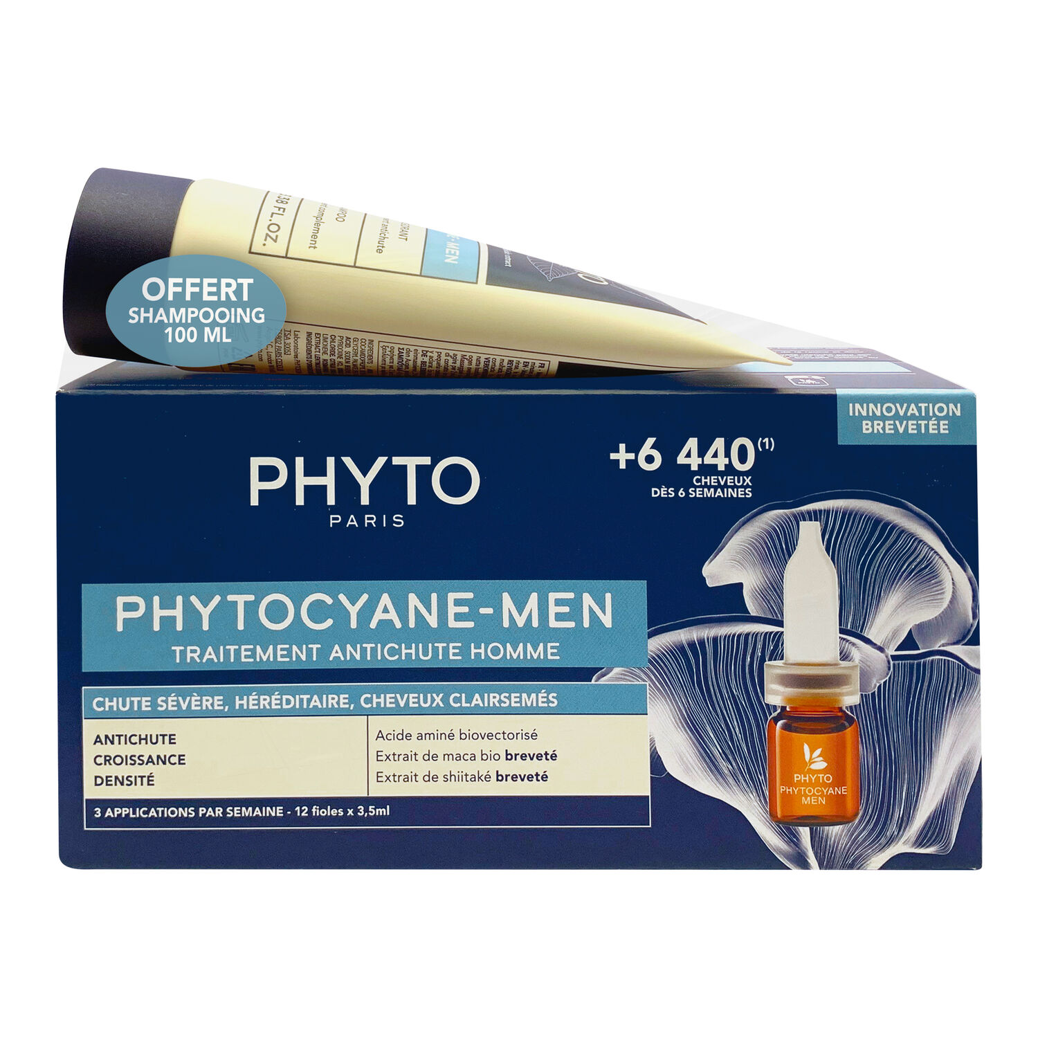 Phyto Phytocyane Men Traitement Antichute homme + Shampooing Revigorant 100 ml