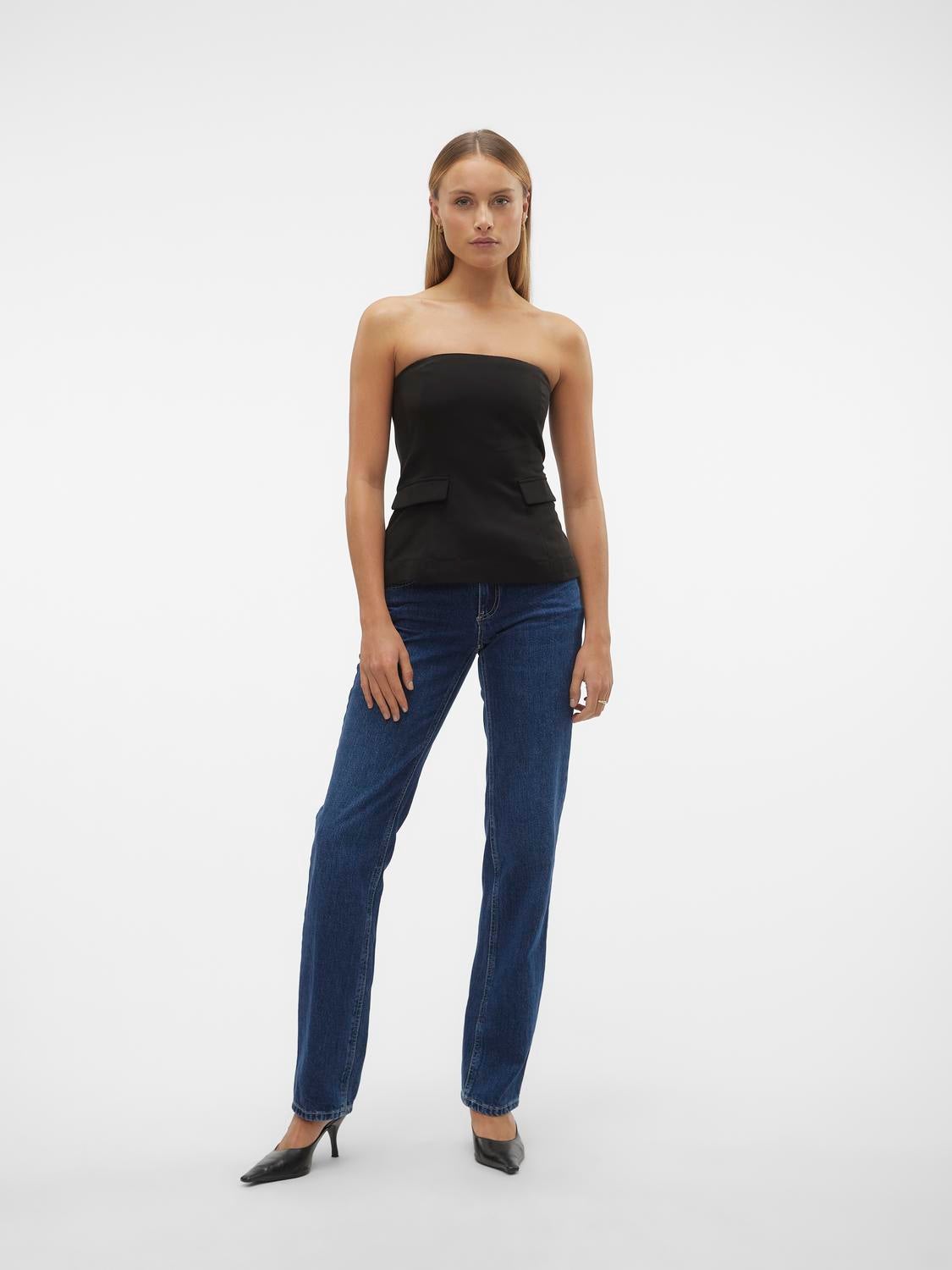 VMPAM Niedrige Taille Gerade geschnitten Jeans