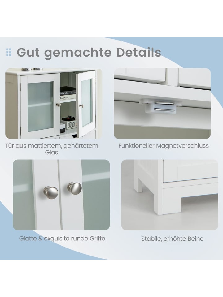 COSTWAY Badschrank mit 2 Schubladen in Weiß günstig kaufen onesize
