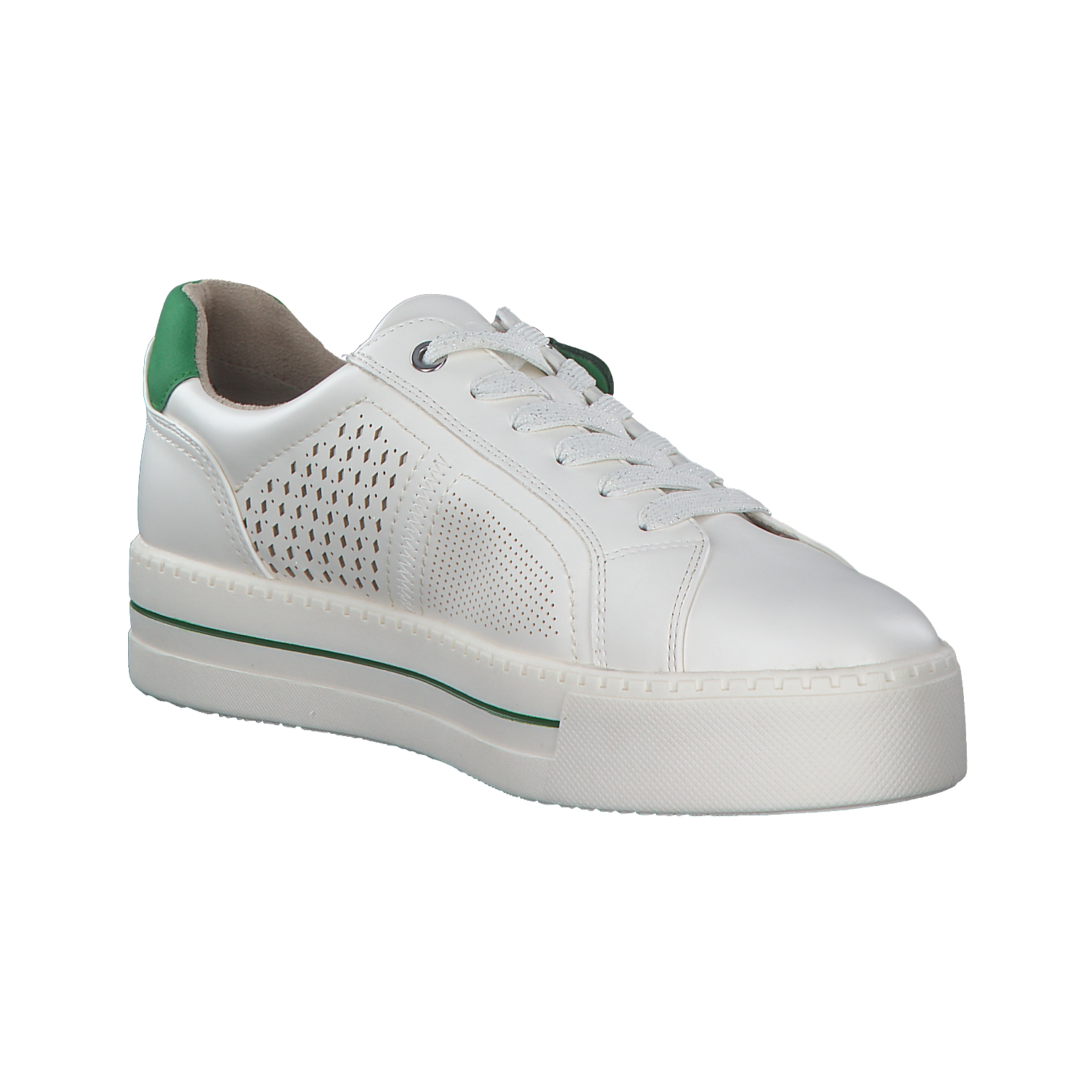 Jana Shoes 23764, Schnürschuhe, Damen, Weiß